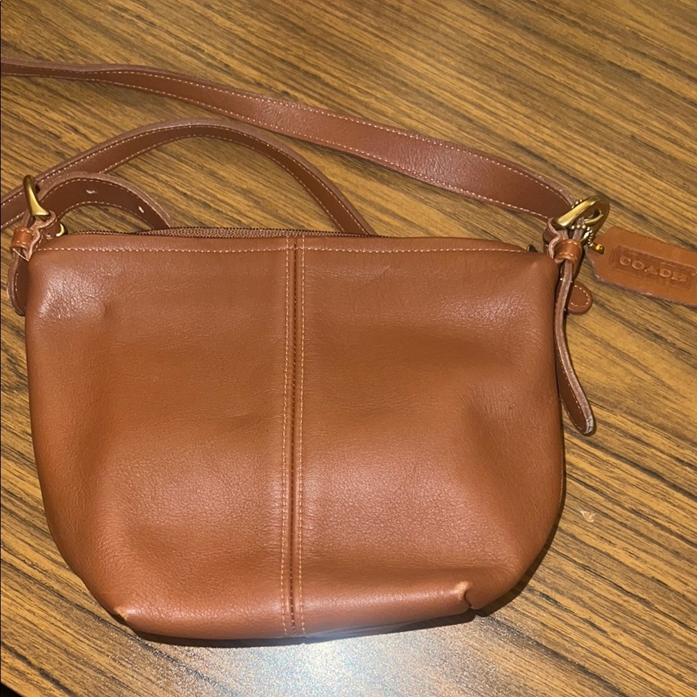 Coach Brown Crossbody Bag with Gold Hardware